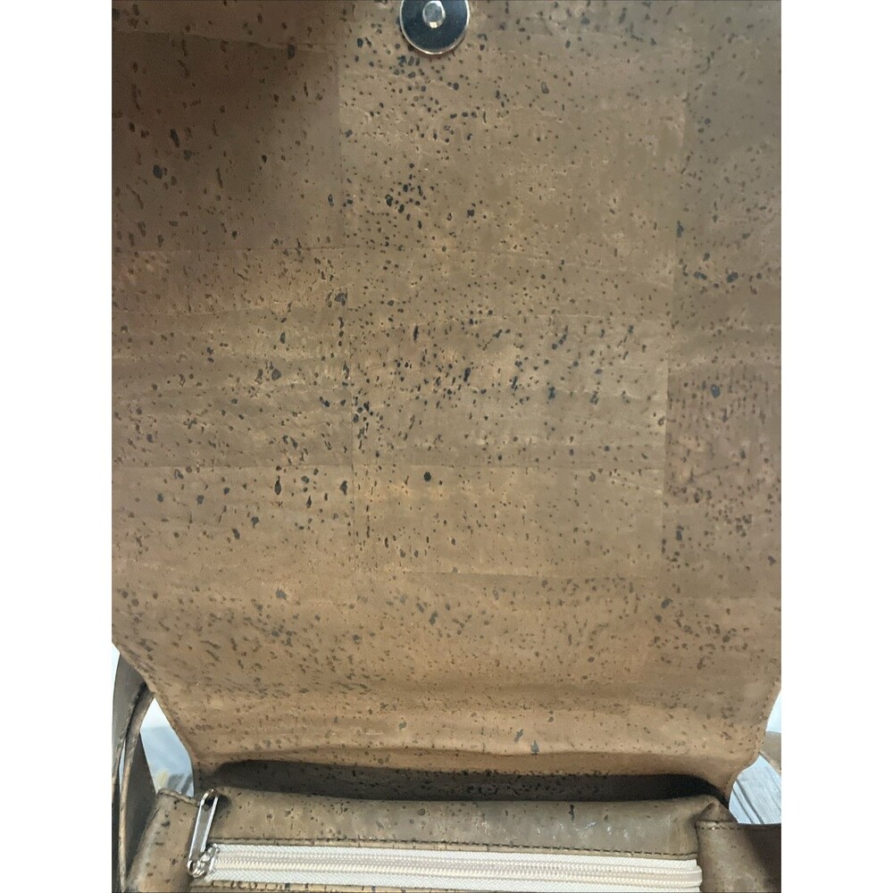 New W/tag Thistle + Cork Eco-Friendly Cork Like Style Purse Crossbody Bag Brown - Picture 9 of 12